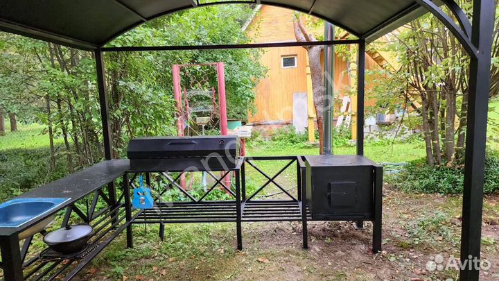 Кованные мангалы с крышей