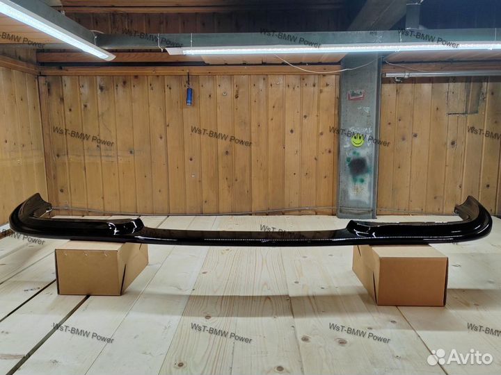 Губа BMW 5 E60 M-tech черный глянец