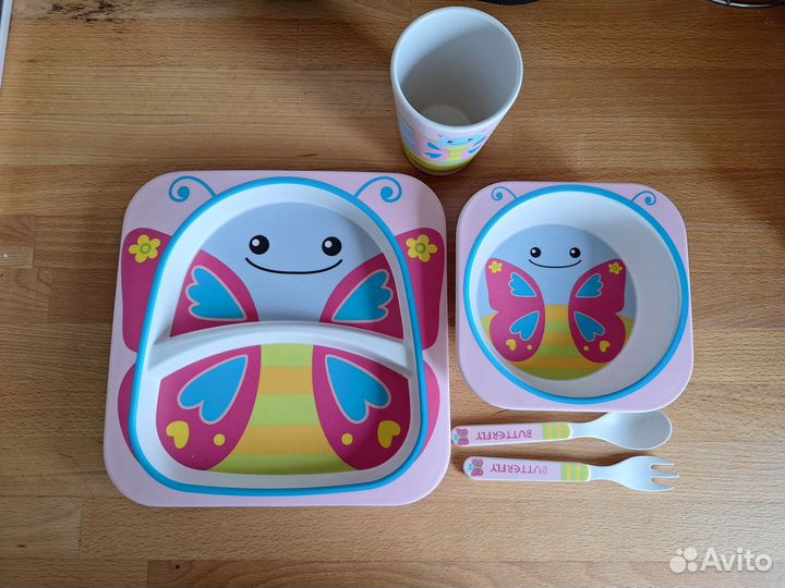 Набор детской посуды бамбук