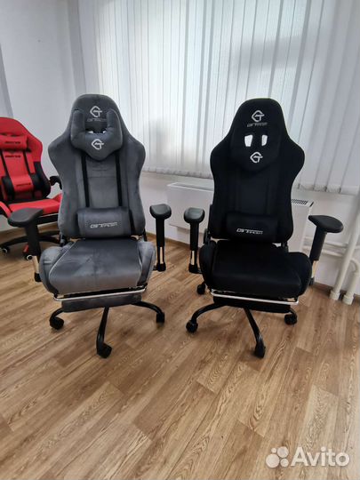 Компьютерное кресло игровое ткань велюр