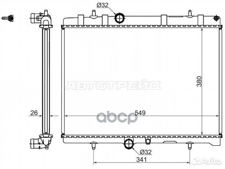 Радиатор Citroen Berlingo 08-22 / C4 04- / C4