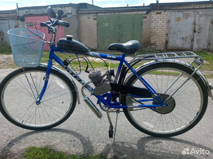 Велосипед с бензиновым мотором