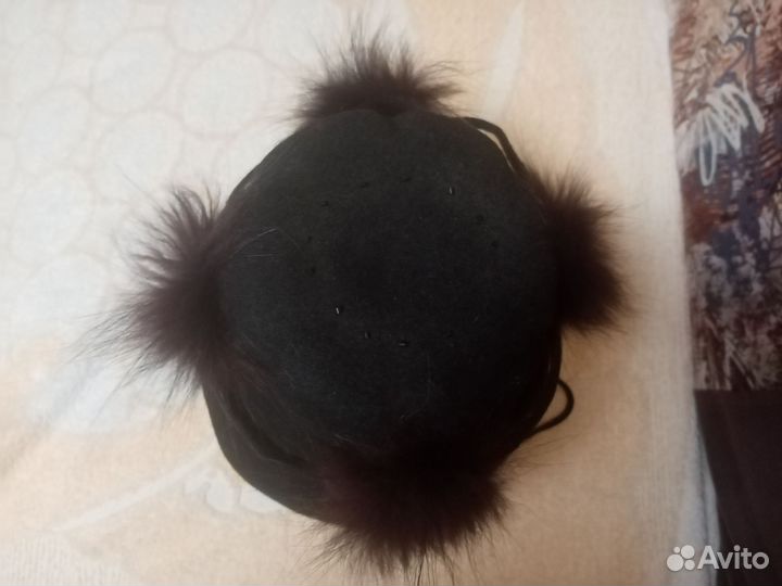 Шапка зимняя женская черная