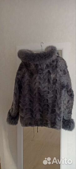 Шубка норка голубая 46,48 размер