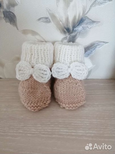Пинетки для малыша новые 0-6 месяцев