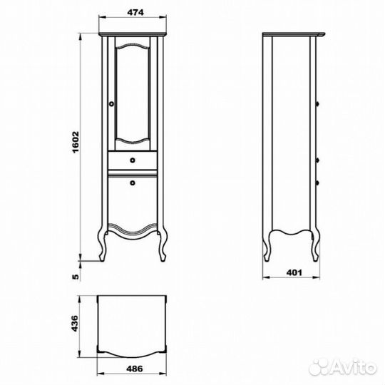 Мебель для ванной Migliore Impero 110 см Decape Sabbia 25956