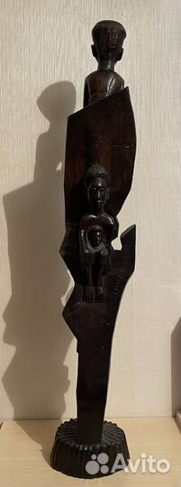 Африканская статуэтка из чёрного дерева. 73 см