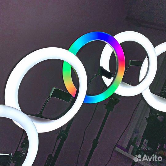 Кольцевая лампа + усиленный штатив 210 см гарантия