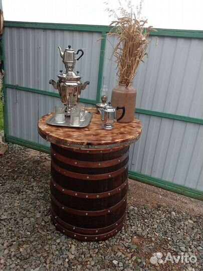 Стол-бочка, бар-бочка, кашпо для цветов