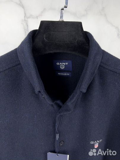 Синяя рубашка Gant