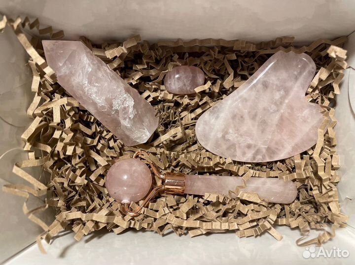 Гуаша и массажеры из розового кварца / нефрита