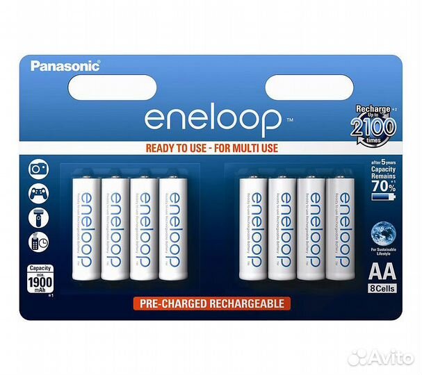 Аккумулятор Panasonic Eneloop AA 1900 mAh (BK-3mcc