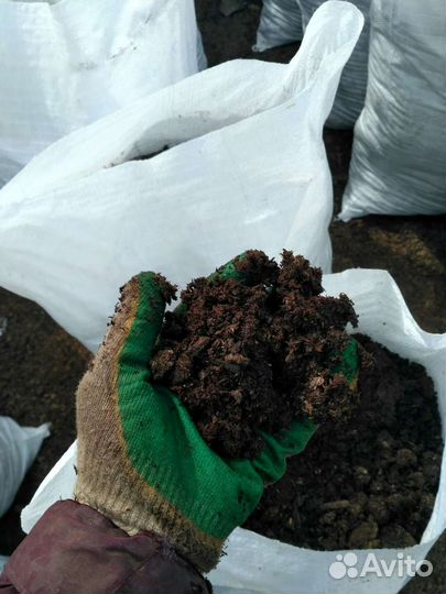 Навоз (перегной) в мешках. Крс и конский. Доставка