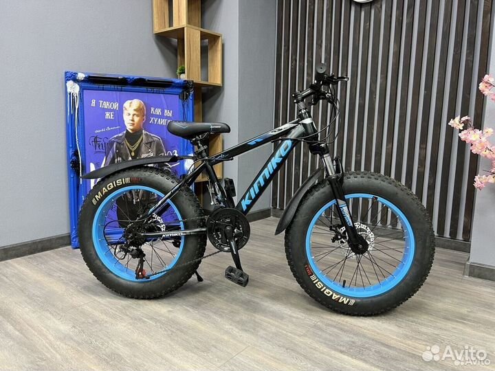 Fatbike черно-синий новый