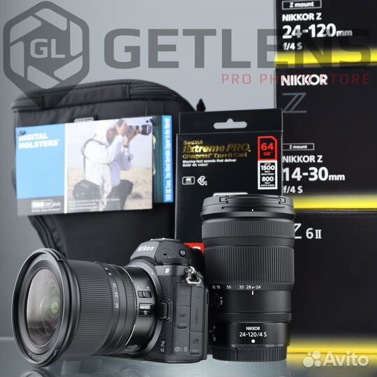 Nikon Z6 II+Z 14-30+Z 24-120+SanDisk 64GB+Holster