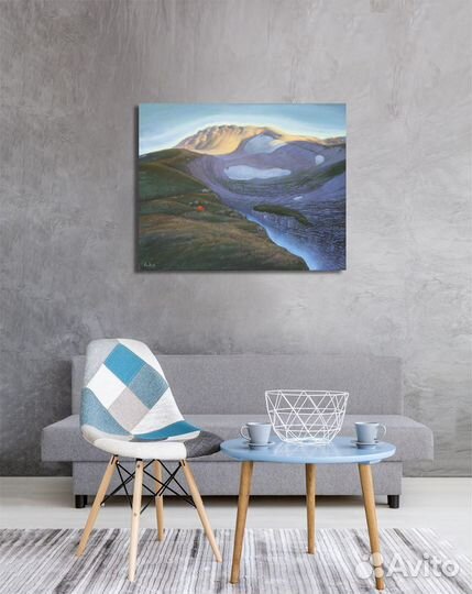 Картина маслом/Волшебный горный пейзаж