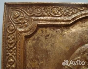 Казанская божья матерь С младенцем. 19 век17х21 см