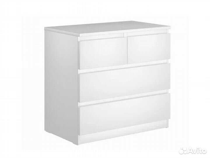 Мальта комод 2+2 ящика 80х76 Белый