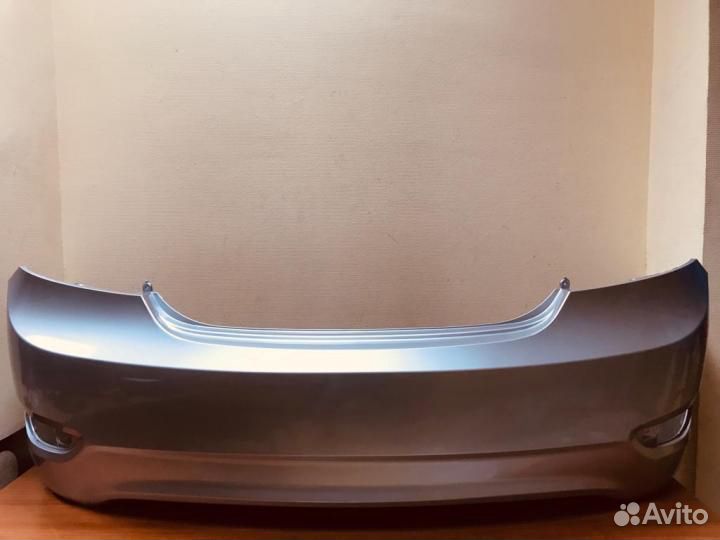 Бампер задний Хендай Солярис 2011 Серый