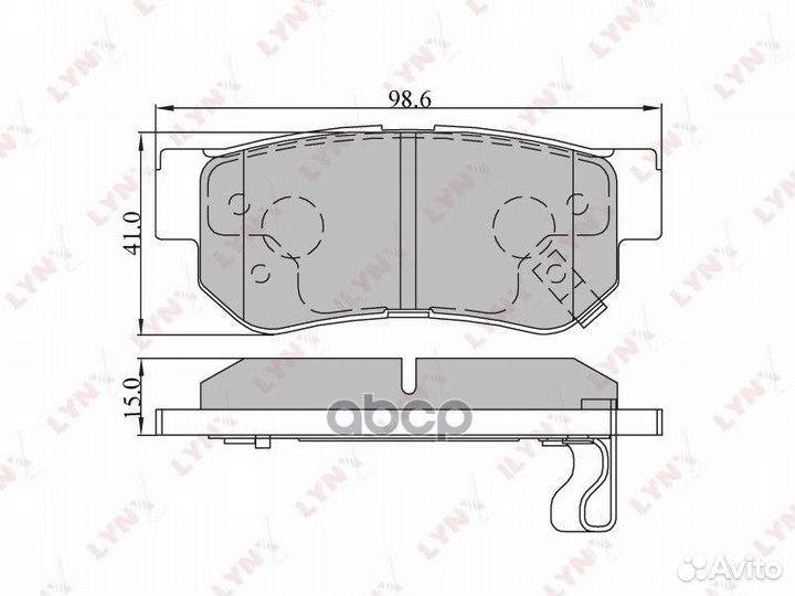 Колодки тормозные дисковые зад BD3605 lynxauto