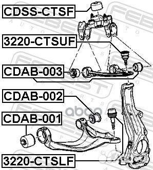 Опора шаровая перед верх рычага cadillac CTS