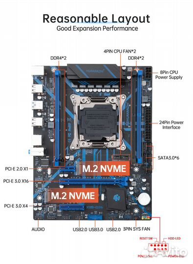 Комплект мать проц память E5-2670 v3 X99 16Гб/DDR4