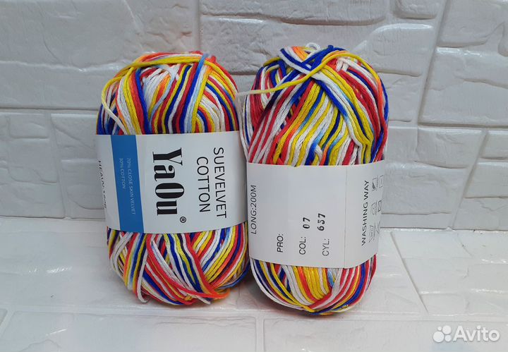 Китайская пряжа для вязания Suevelvet Cotton