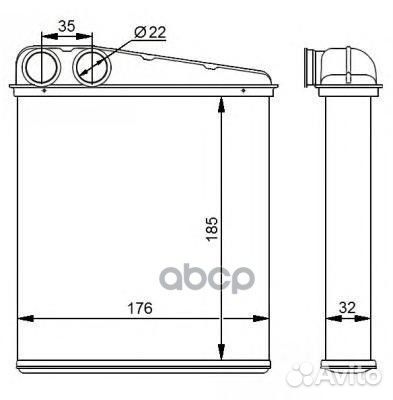 Радиатор отопителя VW Golf 1.9D 04- 54271 NRF