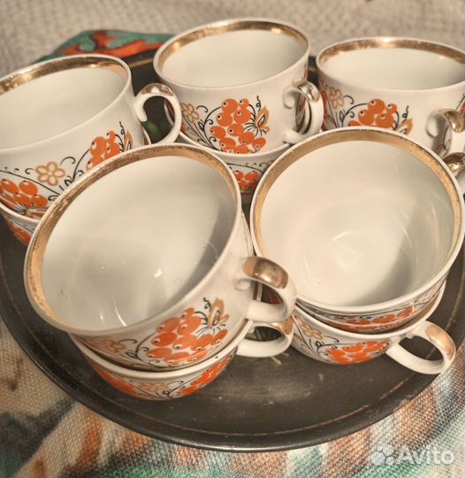 Сервиз СССР Рябина Барановский завод 21предмет