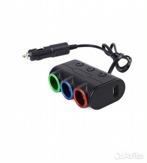 Разветвитель прикуривателя с кнопками выключения