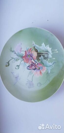 Интерьерное блюдо.Дулево.Маки.1938.Авторская