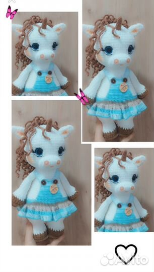 Вязаная единорожка