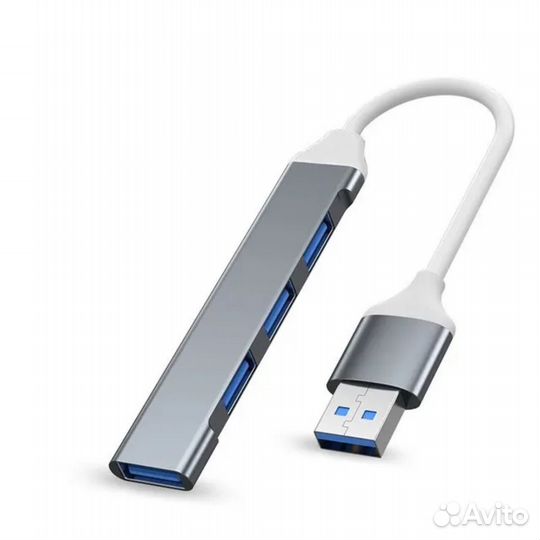 USB-концентратор, USB-A/Type-C, 4 порта