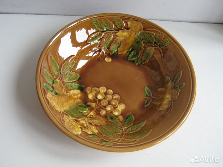 Блюдо фаянсовое Виноград СССР зик