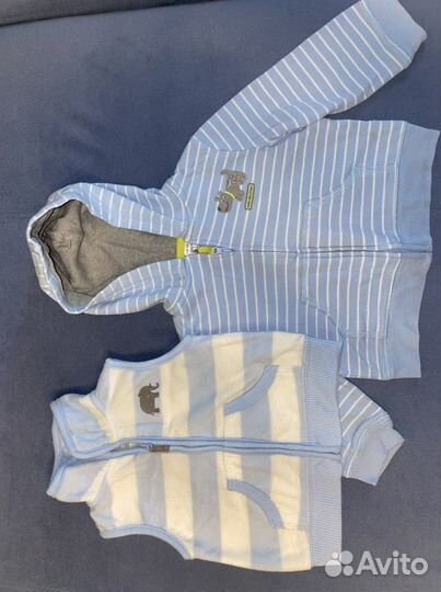 Кофта и жилетка Carter’s 78-83 размер