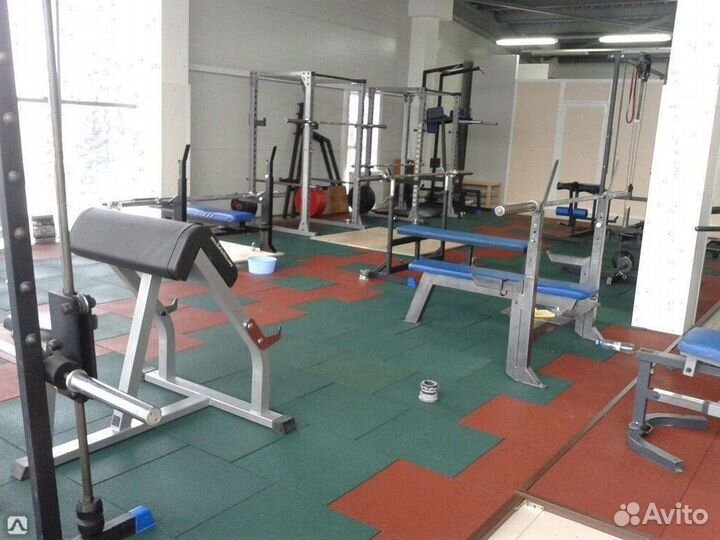 Плитка резиновая для зала