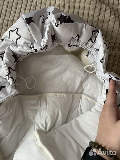 Зимний конверт на выписку + комплект одежды