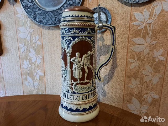 Антикварная немецкая пивная кружка 3 литра