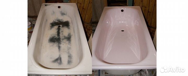 Реставрация ванн, жидкий акрил, ремонт ванны