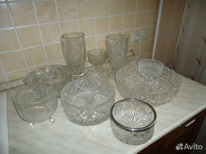 Хрустальные вазы и др. хрустальная посуда
