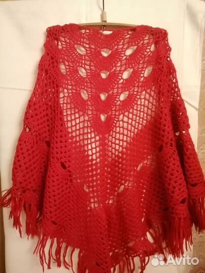 Платок шаль, ручная работа