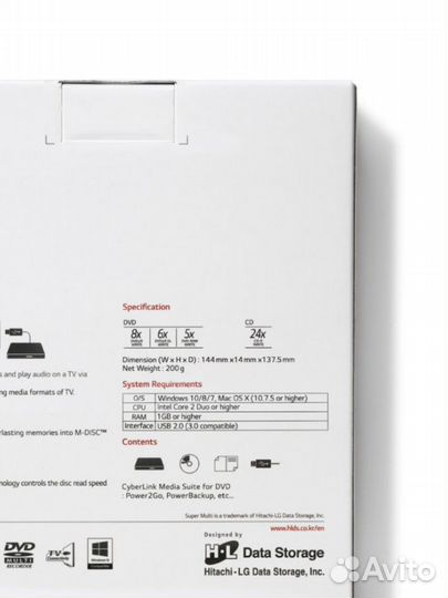 LG GP60NS60 Silver внешний dvd-привод