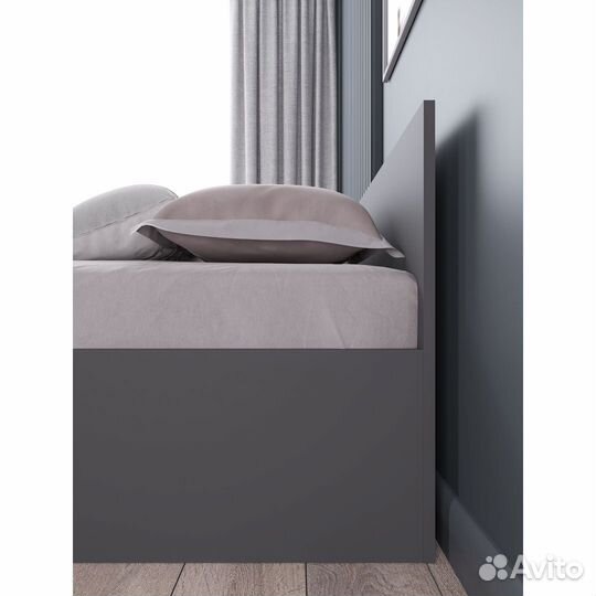 Кровать 120 см графит