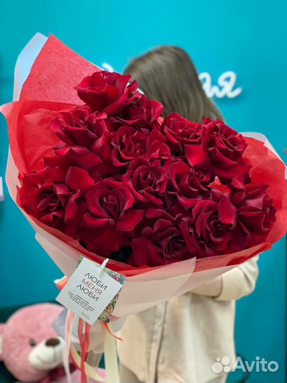 Букет из французской красной розы