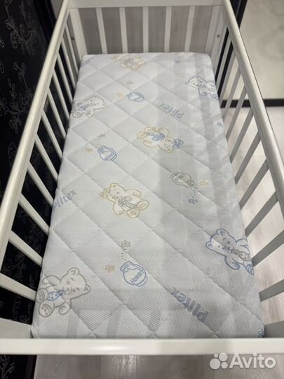 Детская кроватка happy baby с матрасом