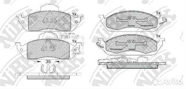 Колод. торм. диск. NiBK PN0116W PN0116W NiBK