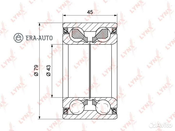 Lynxauto WB1272 WB-1272 к-кт подшипника ступицы за