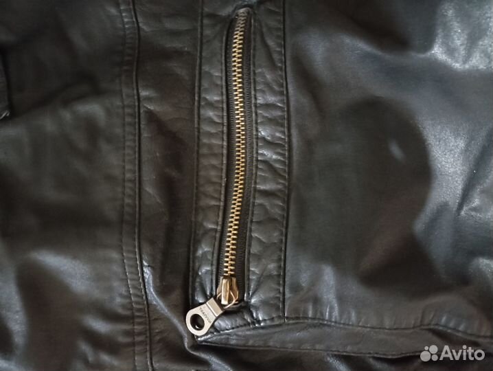 Кожаная куртка мужская 50 52 бу