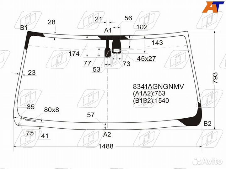 Lexus GX470 3/5D 2003-2009 вин окно датчик дождя стекла fuyao FYG 8341agngnmv2B-FYG