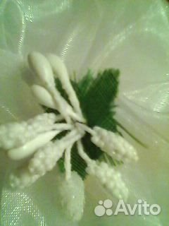 Бант белый капрон для девочки